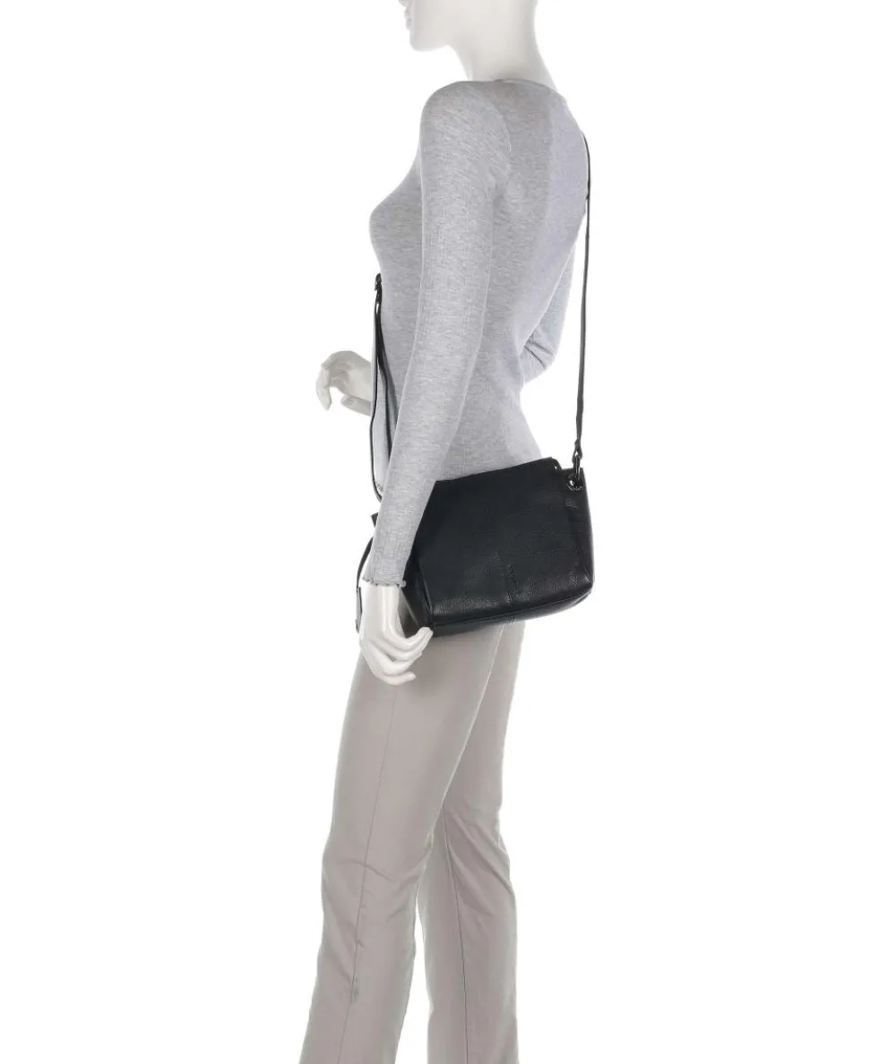 Radiant Raeven Umhängetasche genarbtes Rindsleder schwarz