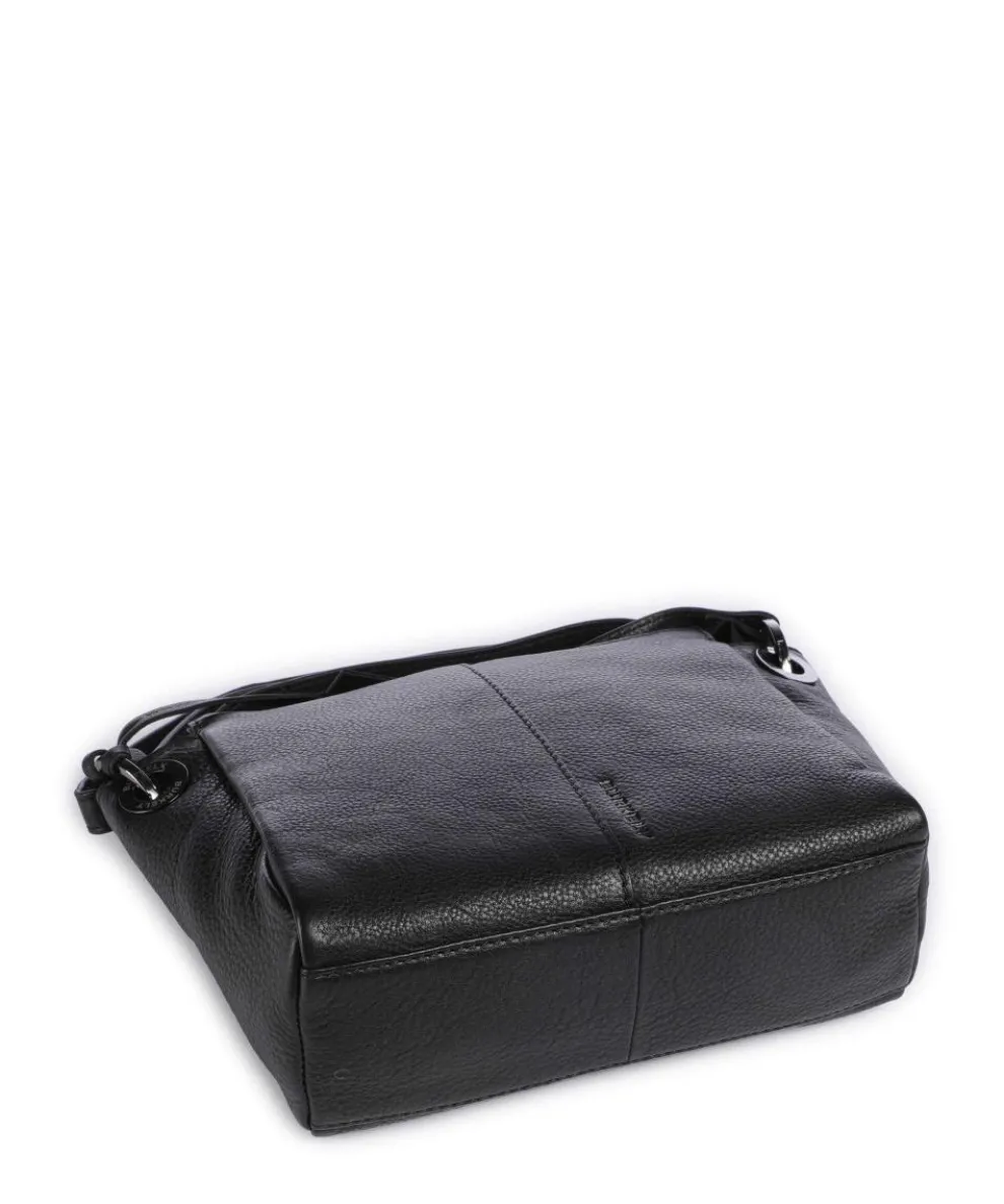 Radiant Raeven Umhängetasche genarbtes Rindsleder schwarz