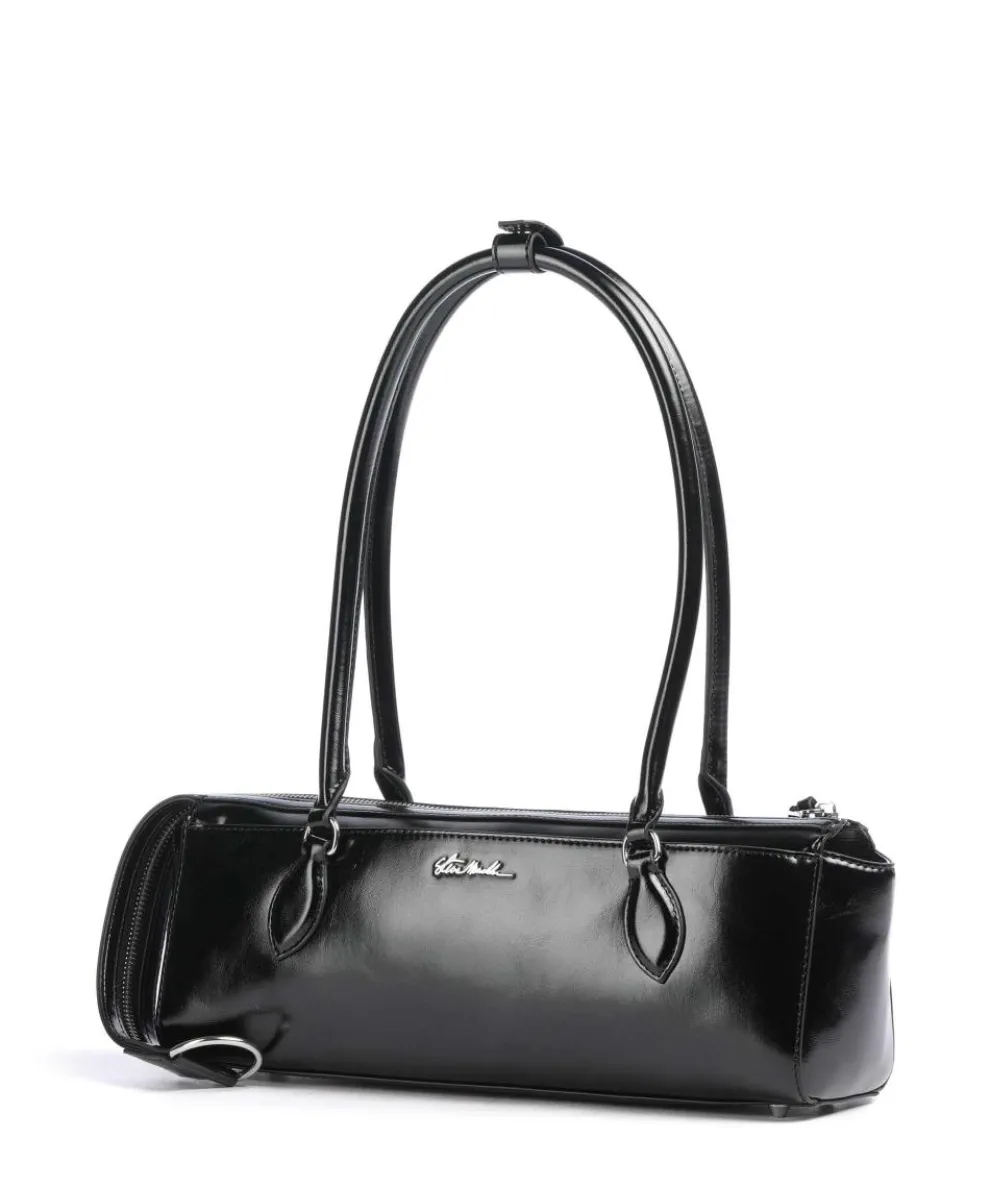 BREMIE Schultertasche Lederimitat schwarz