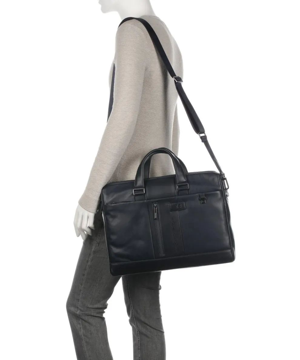 Urban Aktentasche 15″ genarbtes Rindsleder navy