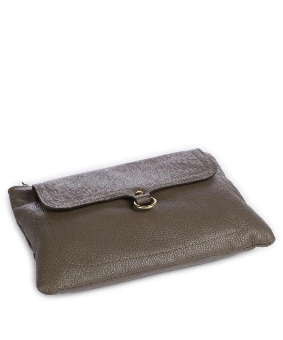 Urban Beyonce Schultertasche genarbtes Kalbsleder mud