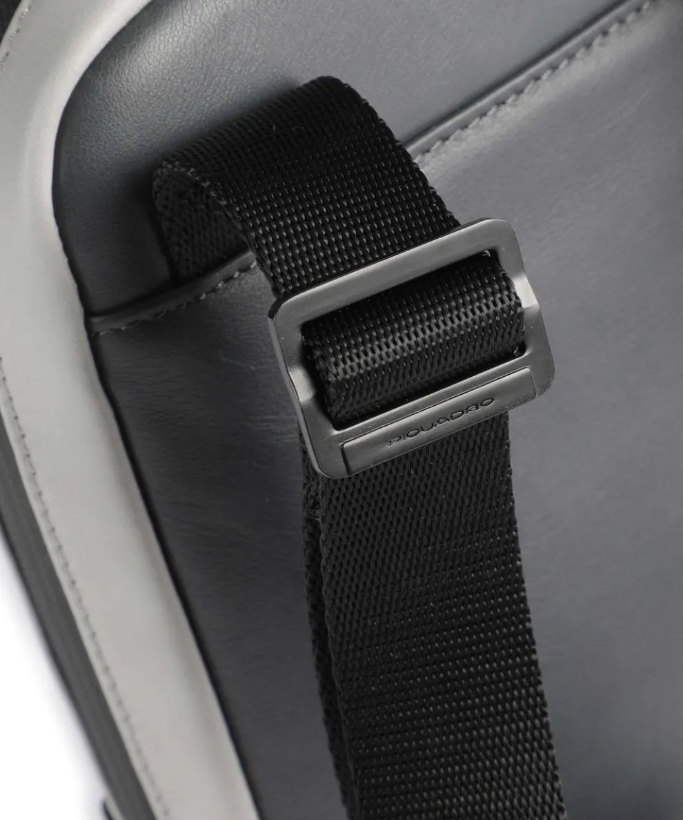 Urban Umhängetasche fein genarbtes Rindsleder dunkelgrau