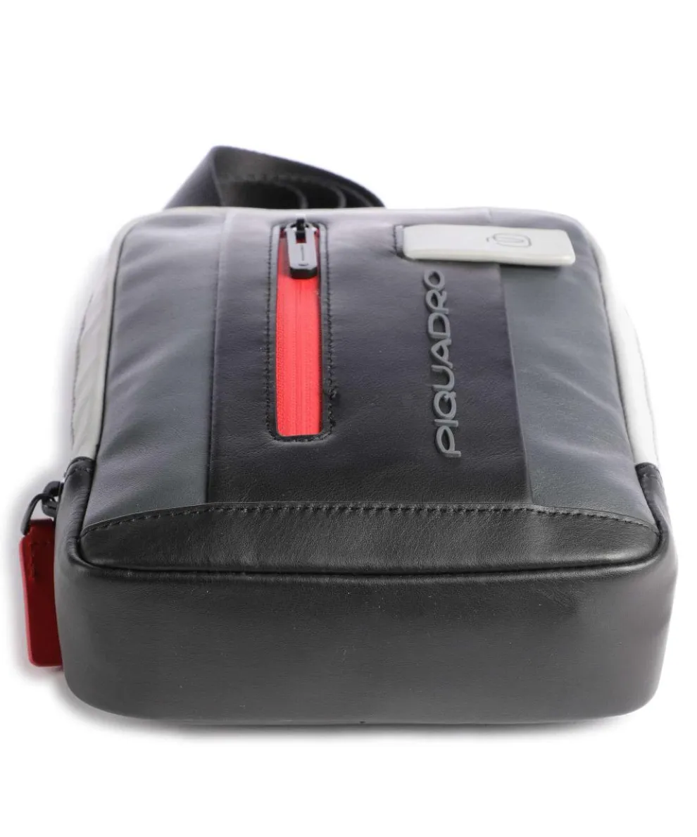 Urban Umhängetasche fein genarbtes Rindsleder dunkelgrau