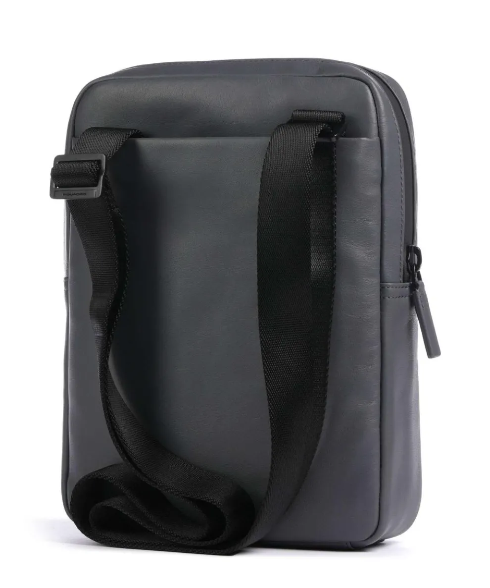 Urban Umhängetasche fein genarbtes Rindsleder grau