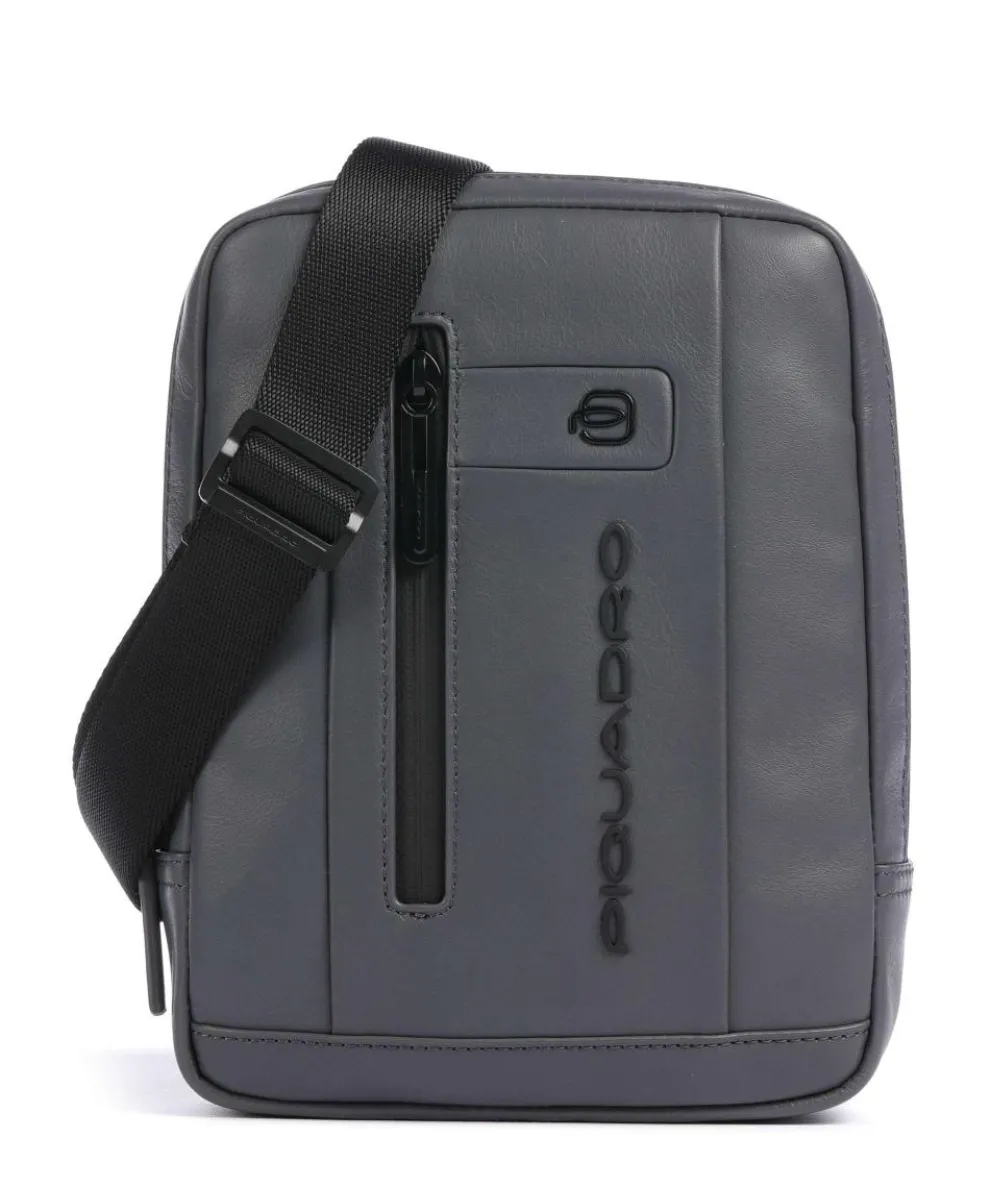 Urban Umhängetasche fein genarbtes Rindsleder grau