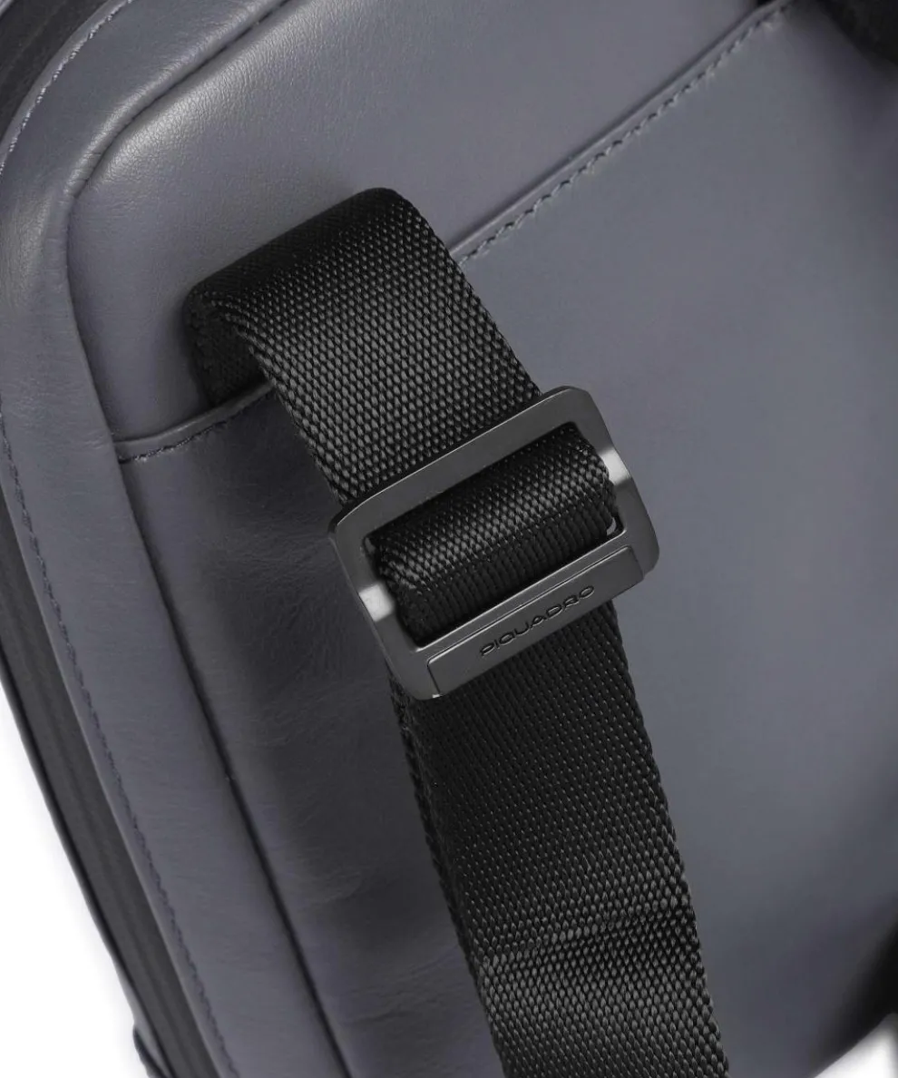 Urban Umhängetasche fein genarbtes Rindsleder grau