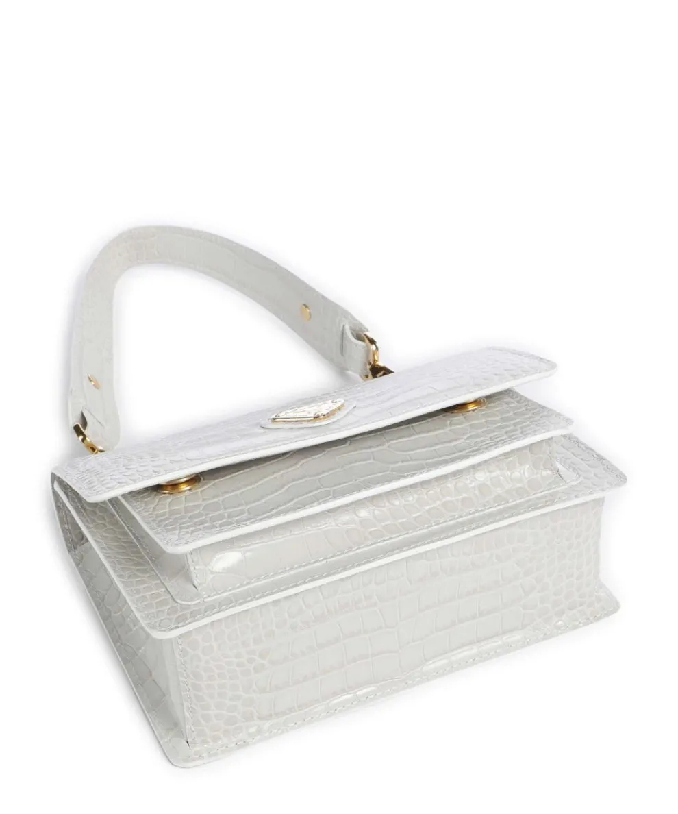 Ursy Schultertasche geprägtes Kalbsleder elfenbein