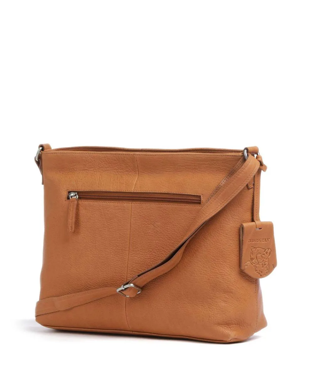 Soft Skylar Umhängetasche genarbtes Leder cognac