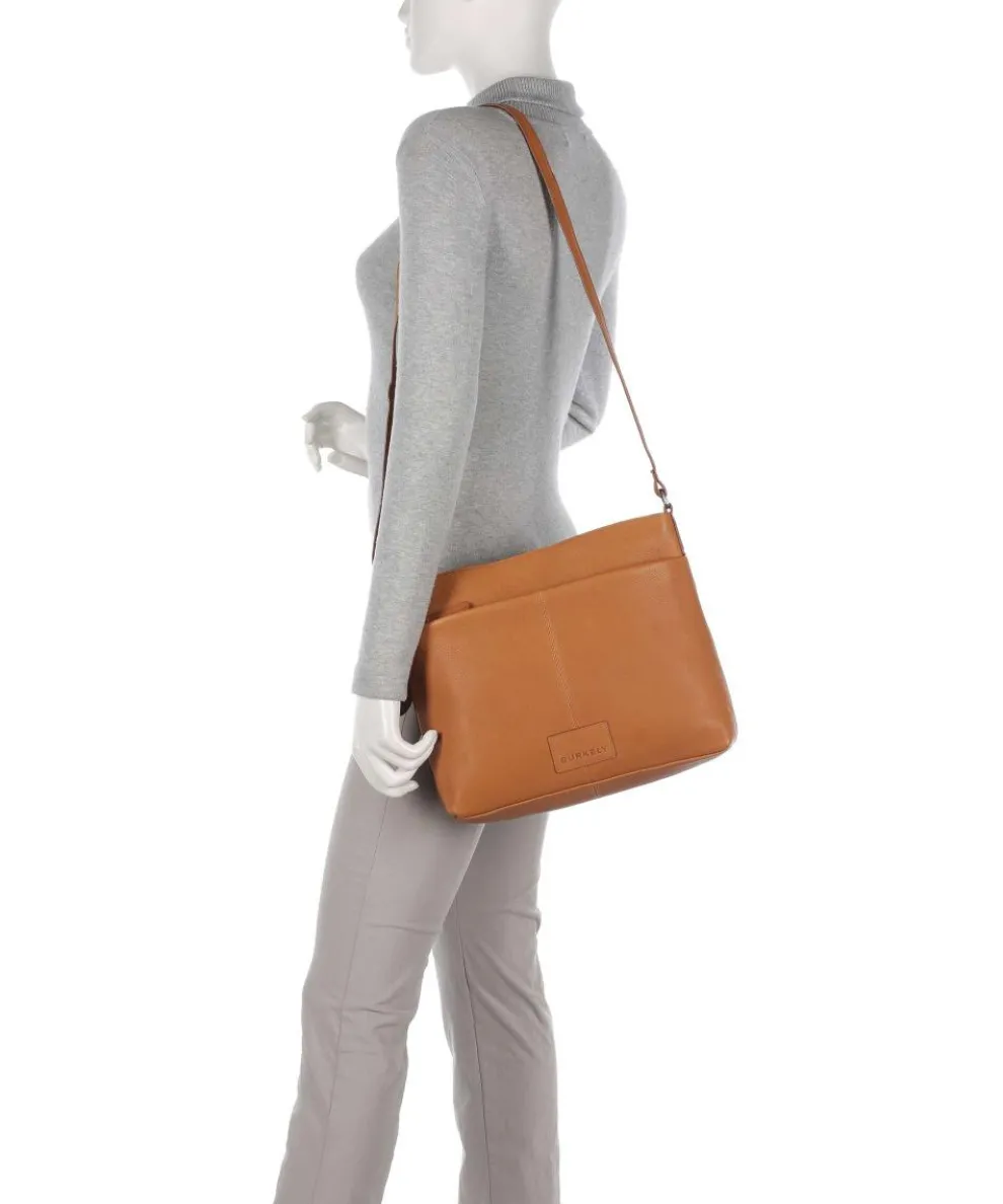 Soft Skylar Umhängetasche genarbtes Leder cognac