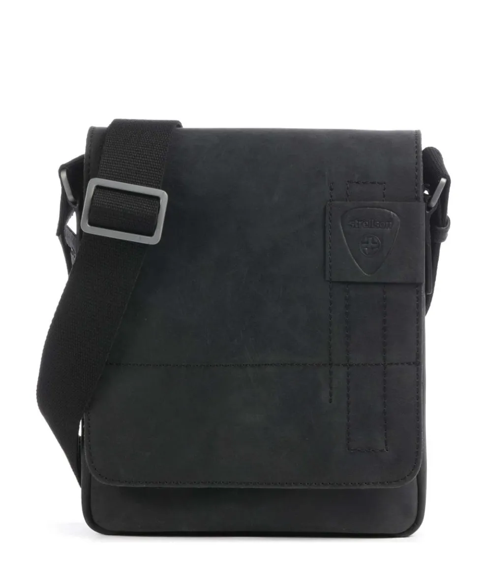 Richmond Umhängetasche Leder schwarz