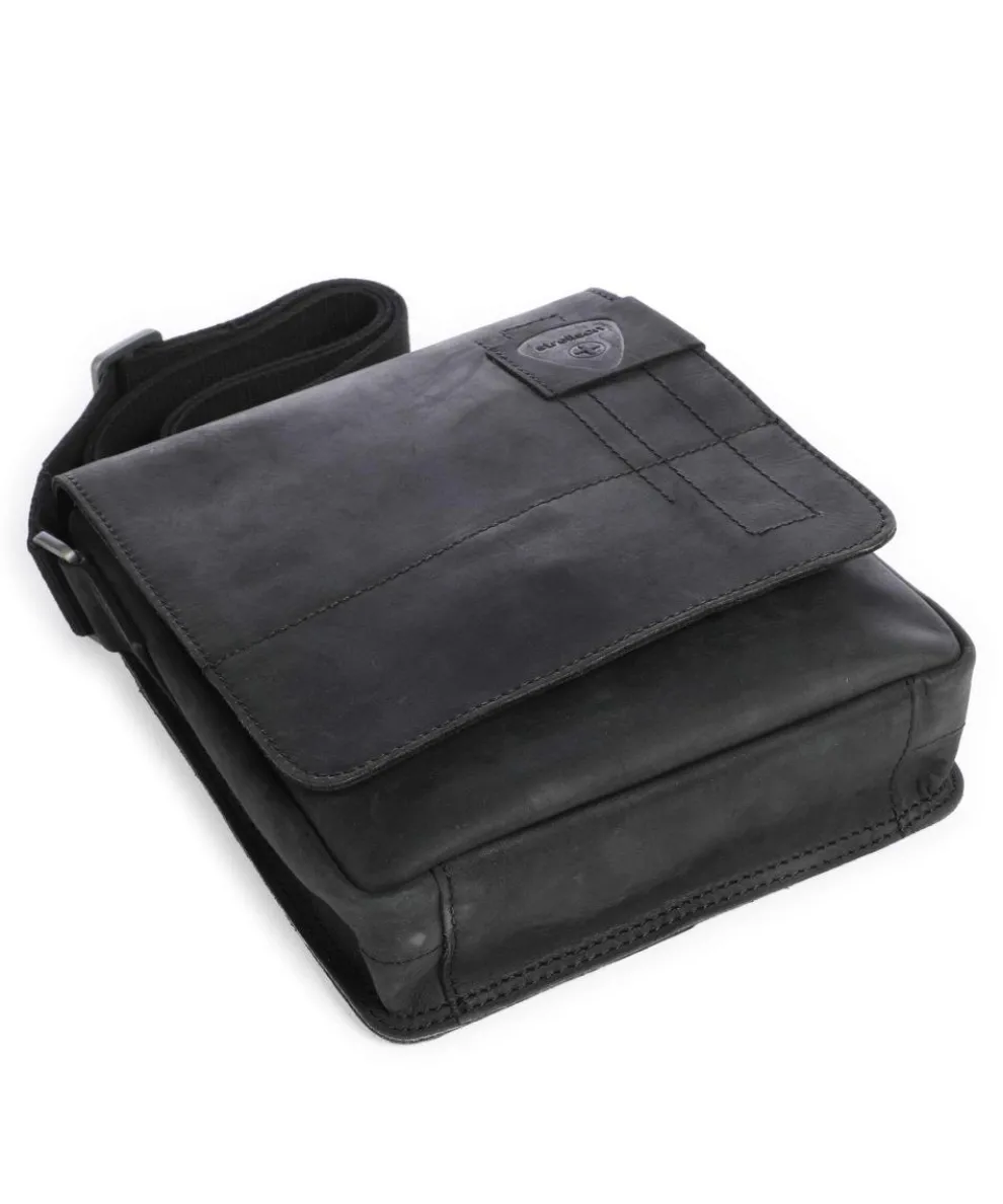 Richmond Umhängetasche Leder schwarz