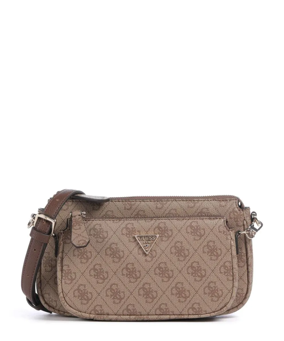 Noelle 4G Logo Schultertasche Lederimitat hellbraun