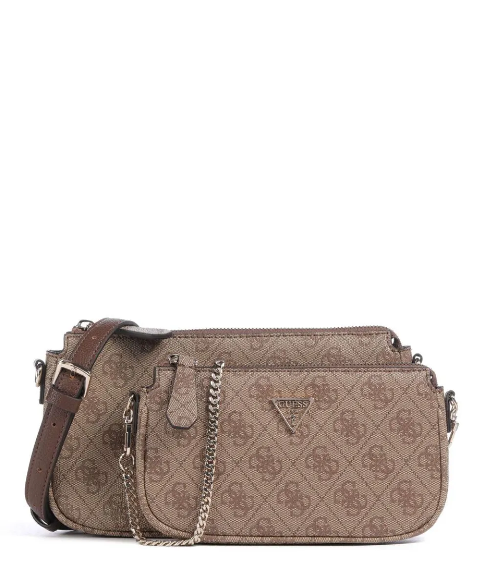 Noelle 4G Logo Schultertasche Lederimitat hellbraun