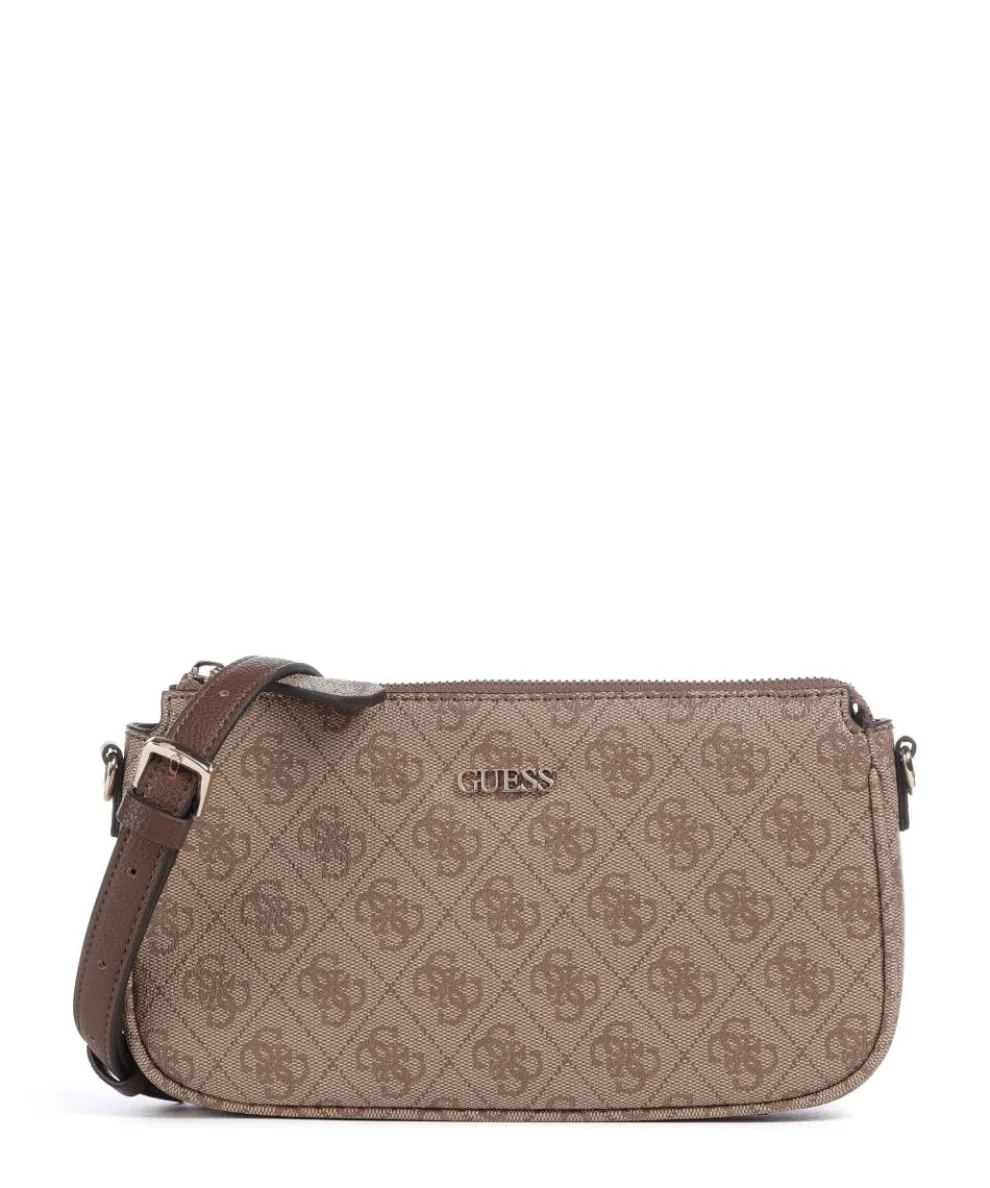 Noelle 4G Logo Schultertasche Lederimitat hellbraun