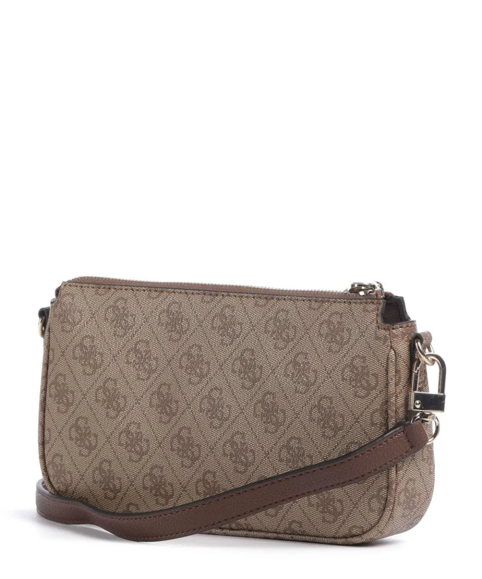 Noelle 4G Logo Schultertasche Lederimitat hellbraun