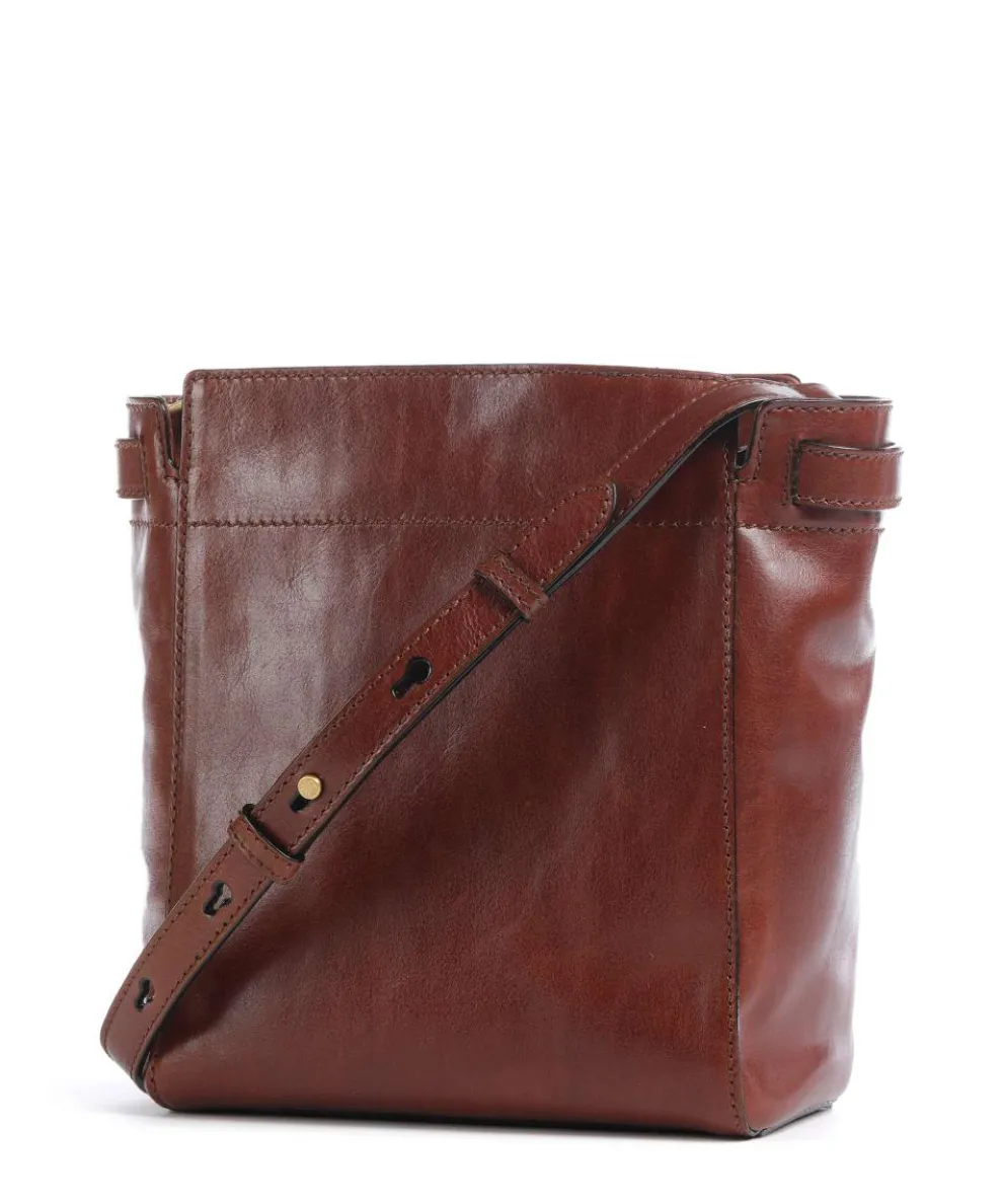 Isotta Umhängetasche fein genarbtes Rindsleder braun