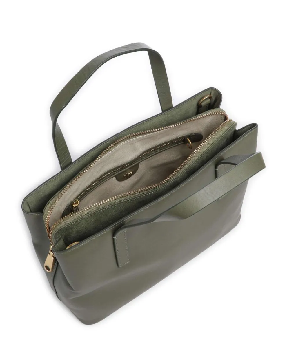 Dukes Place Handtasche fein genarbtes Rindsleder khaki