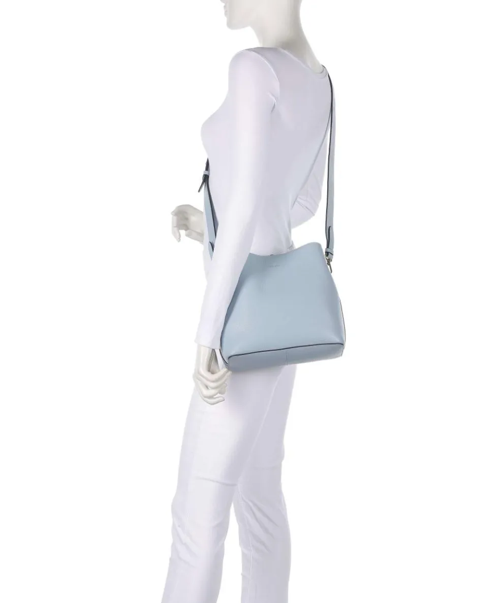 Dukes Place Medium Umhängetasche genarbtes Rindsleder hellblau