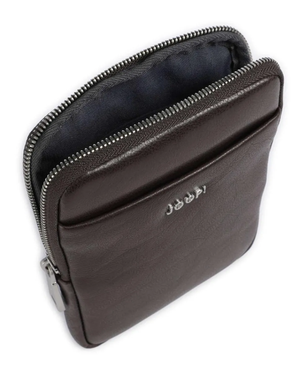 Treviso Rafael Umhängetasche fein genarbtes Leder dunkelbraun