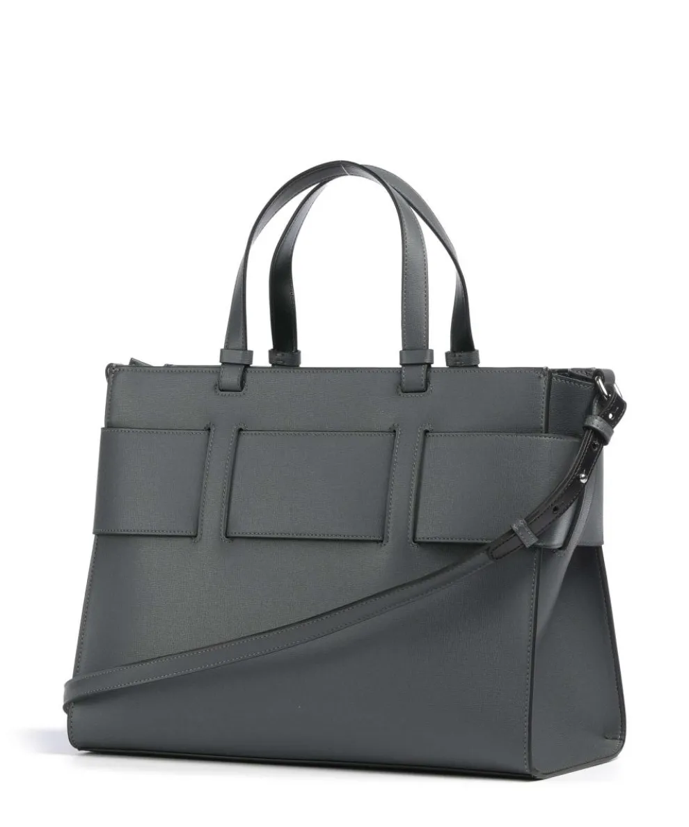 Susie Handtasche Lederimitat dunkelgrau