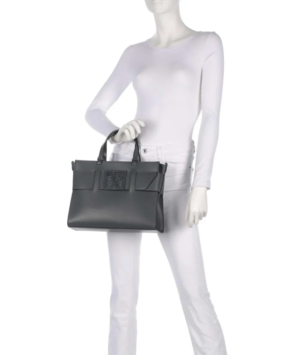 Susie Handtasche Lederimitat dunkelgrau