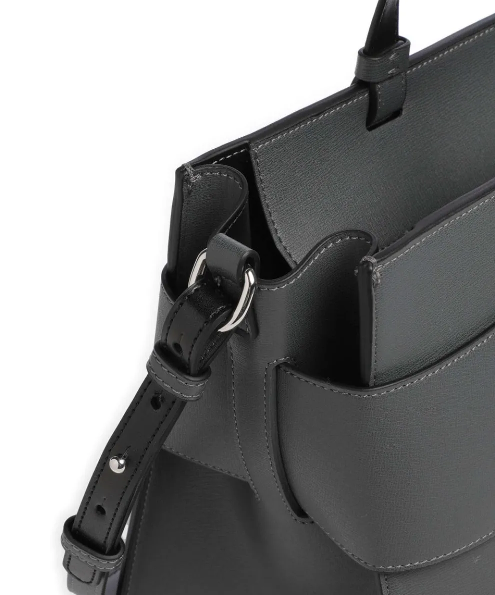 Susie Handtasche Lederimitat dunkelgrau