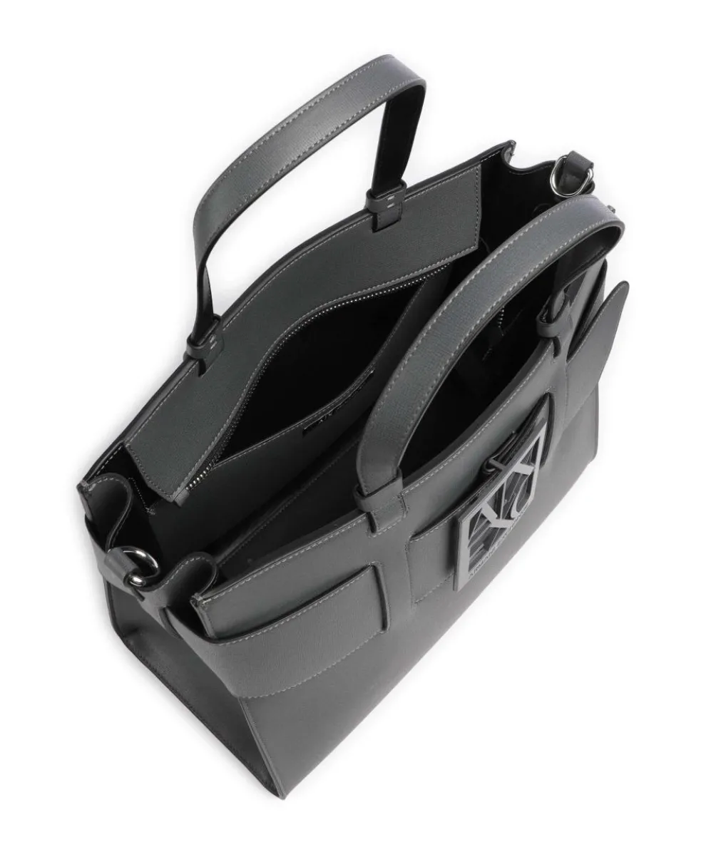 Susie Handtasche Lederimitat dunkelgrau