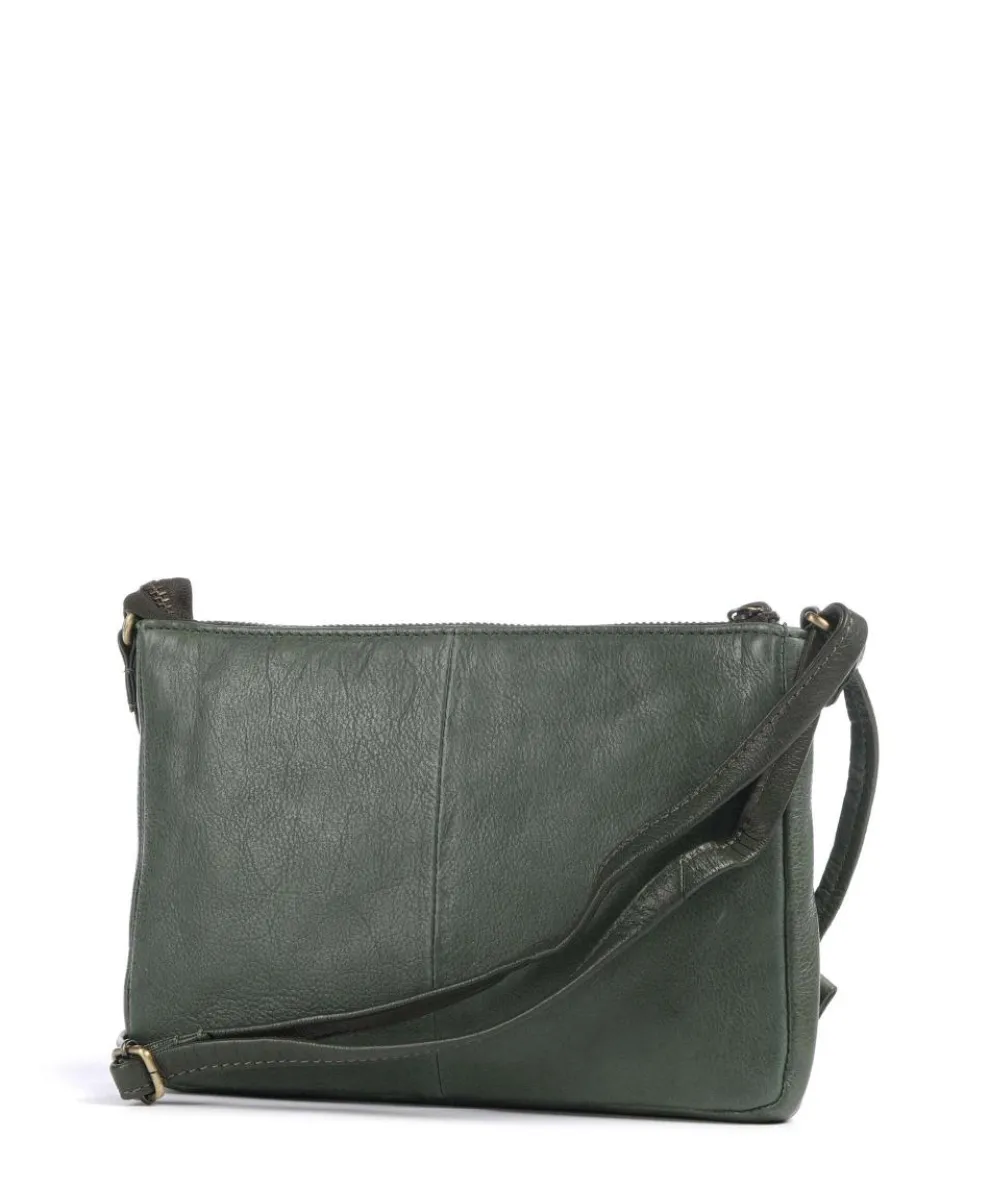 Natural Norah Umhängetasche Leder dunkelgrün