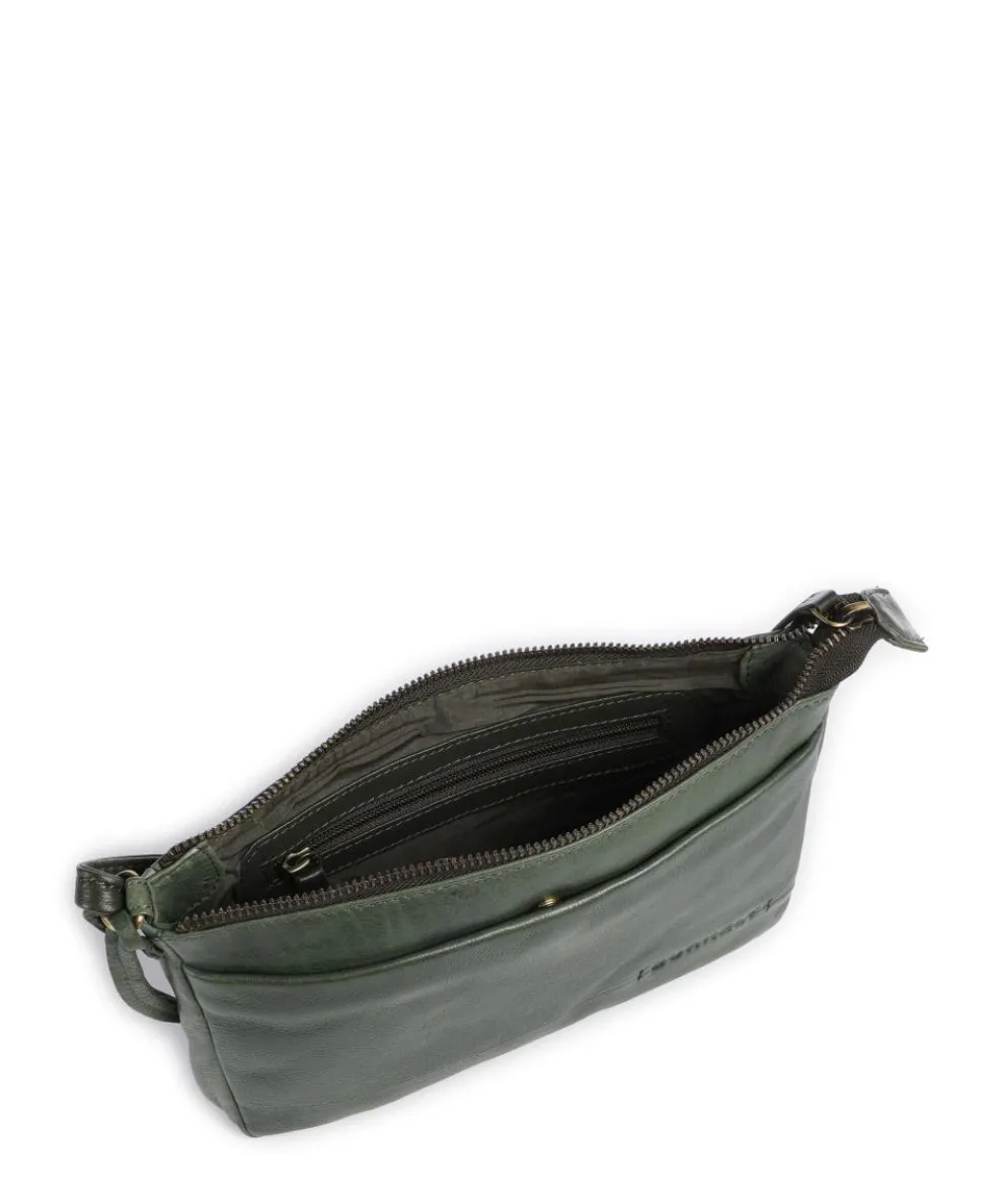 Natural Norah Umhängetasche Leder dunkelgrün