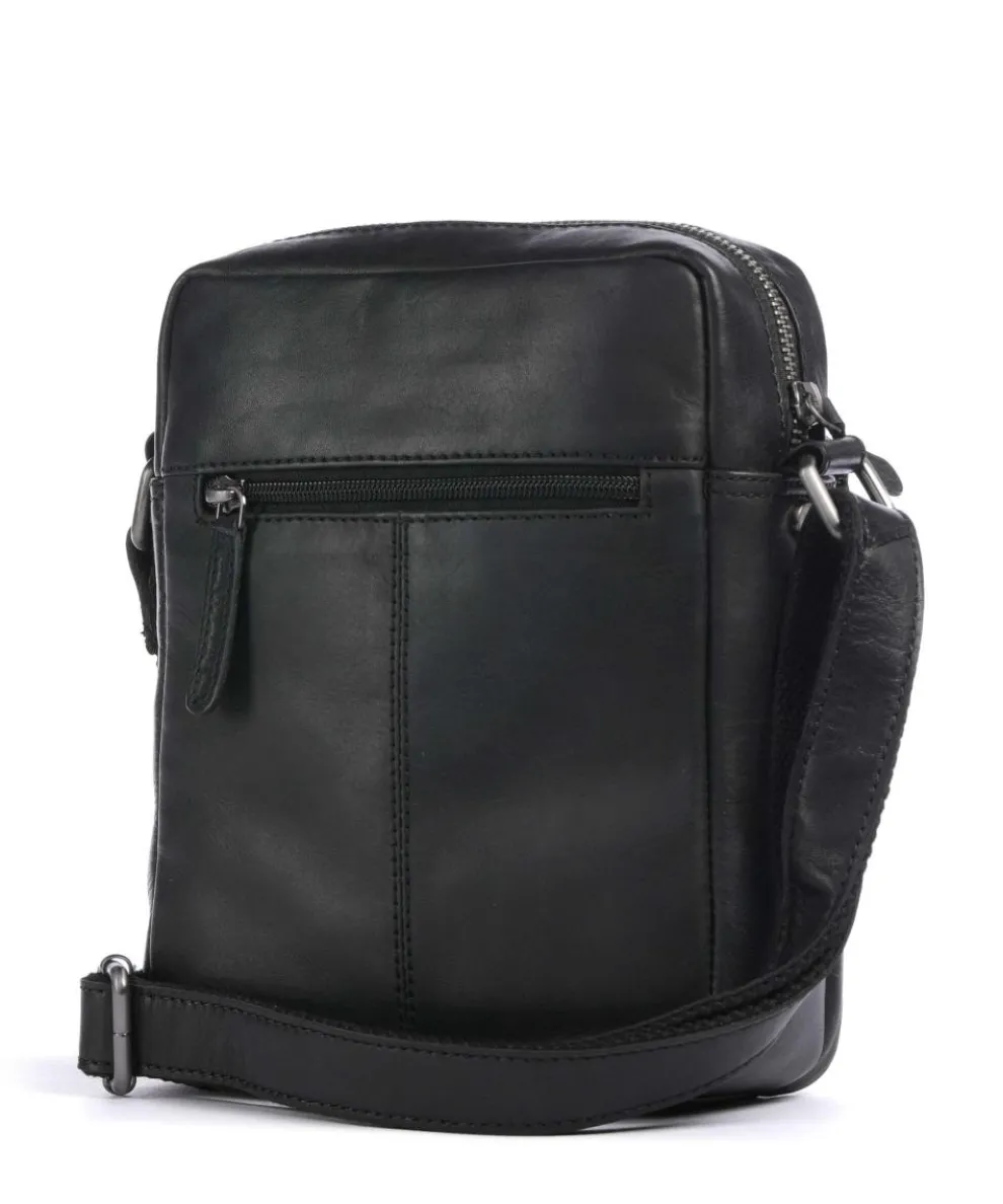 Novum Amantea Umhängetasche fein genarbtes Rindsleder schwarz