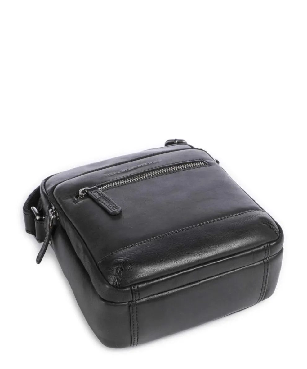 Novum Amantea Umhängetasche fein genarbtes Rindsleder schwarz