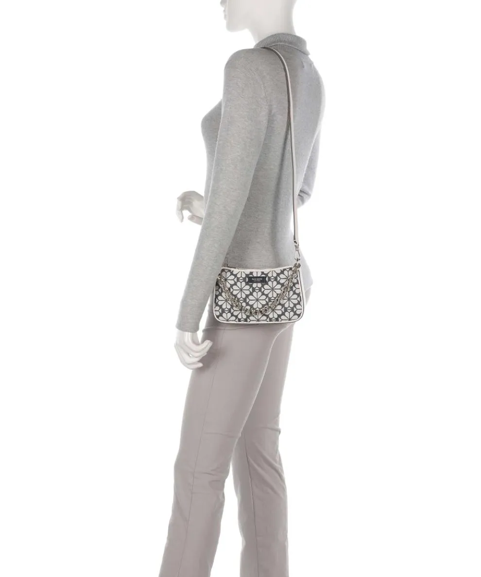 Katy Umhängetasche Textil, fein genarbtes Rindsleder grau/beige