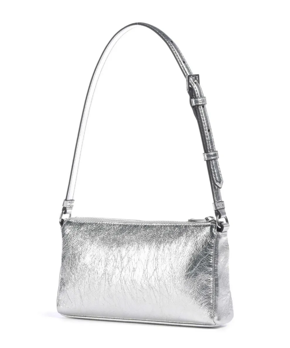 K/Kuilt Small Schultertasche Lederimitat silber