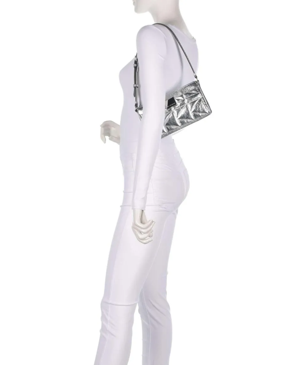 K/Kuilt Small Schultertasche Lederimitat silber