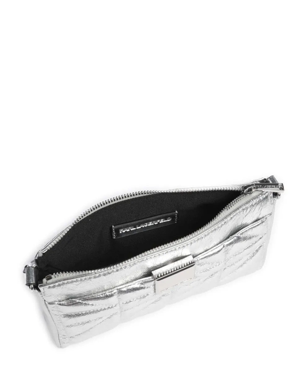 K/Kuilt Small Schultertasche Lederimitat silber