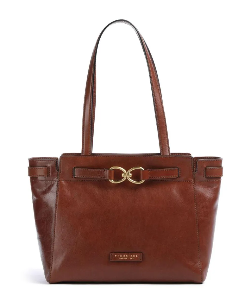 Isotta Schultertasche fein genarbtes Rindsleder braun