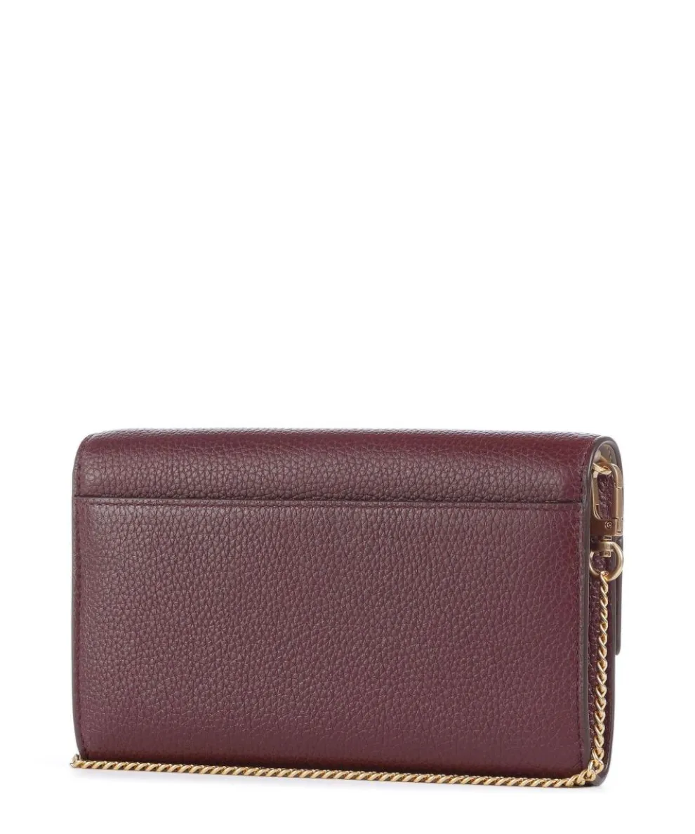 Rosa Geldbörse genarbtes Rindsleder wein