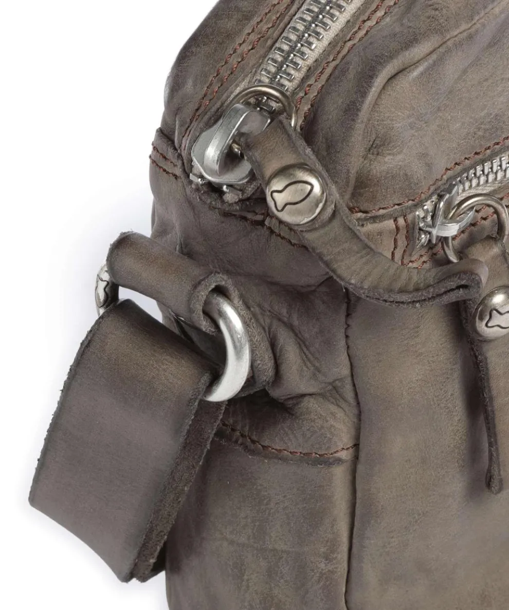 Umhängetasche fein genarbtes Rindsleder grau