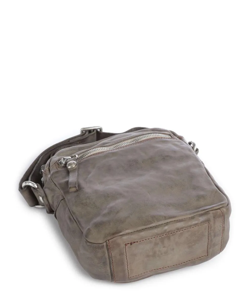 Umhängetasche fein genarbtes Rindsleder grau