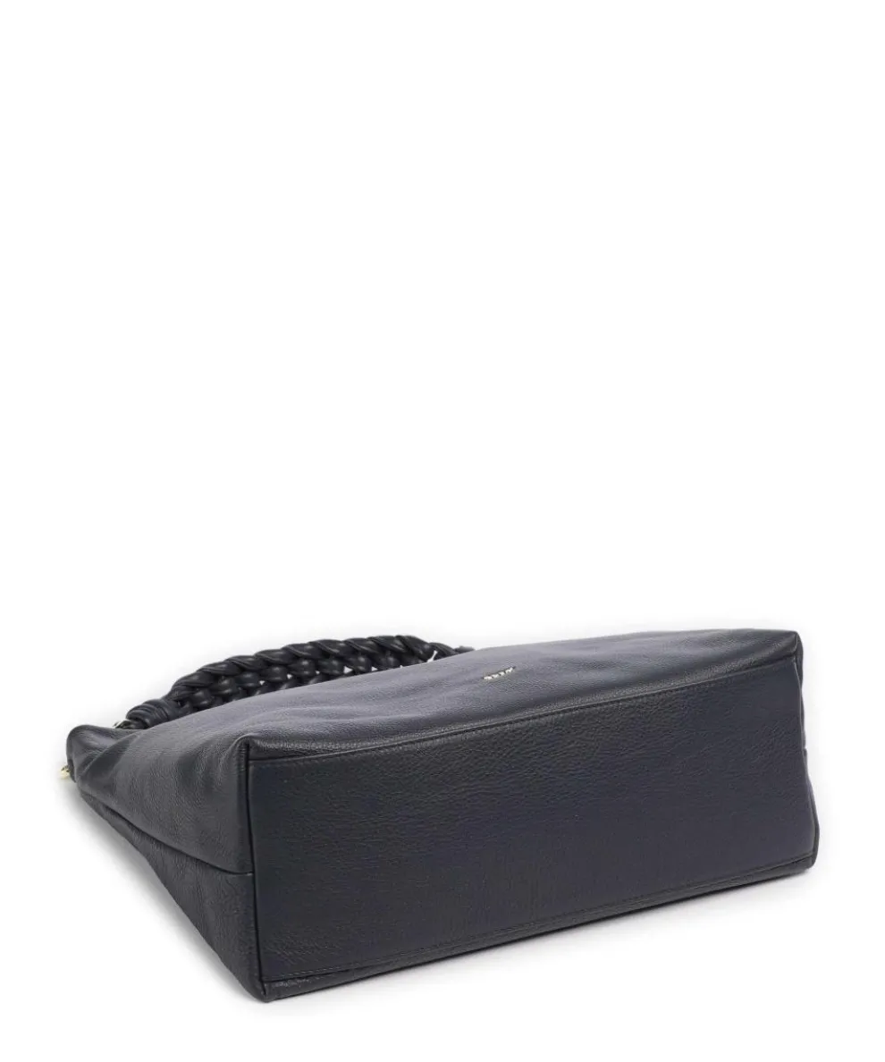 Dalia Soley Beuteltasche genarbtes Leder navy