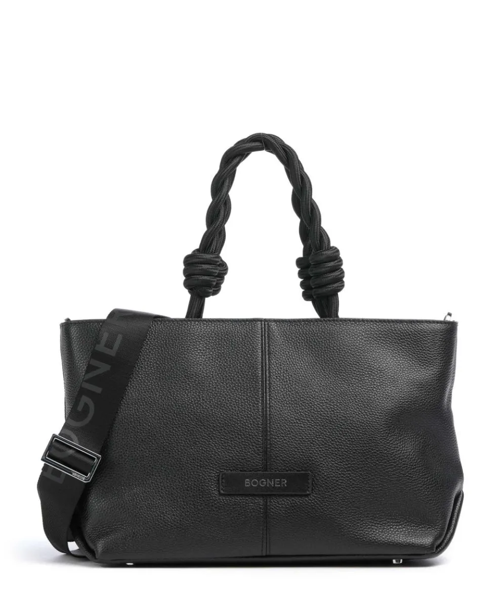 Vanil Valesca Handtasche genarbtes Rindsleder schwarz