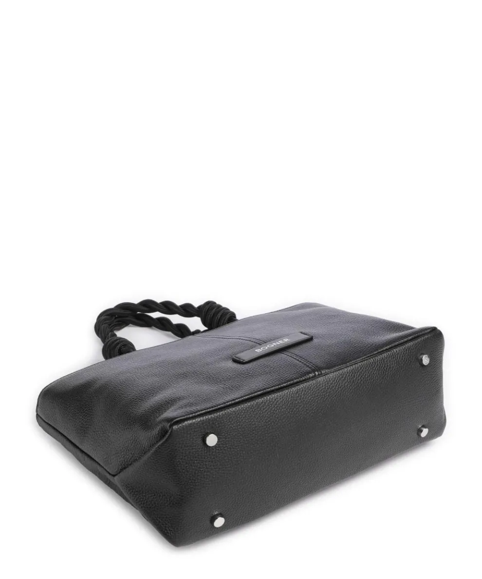 Vanil Valesca Handtasche genarbtes Rindsleder schwarz