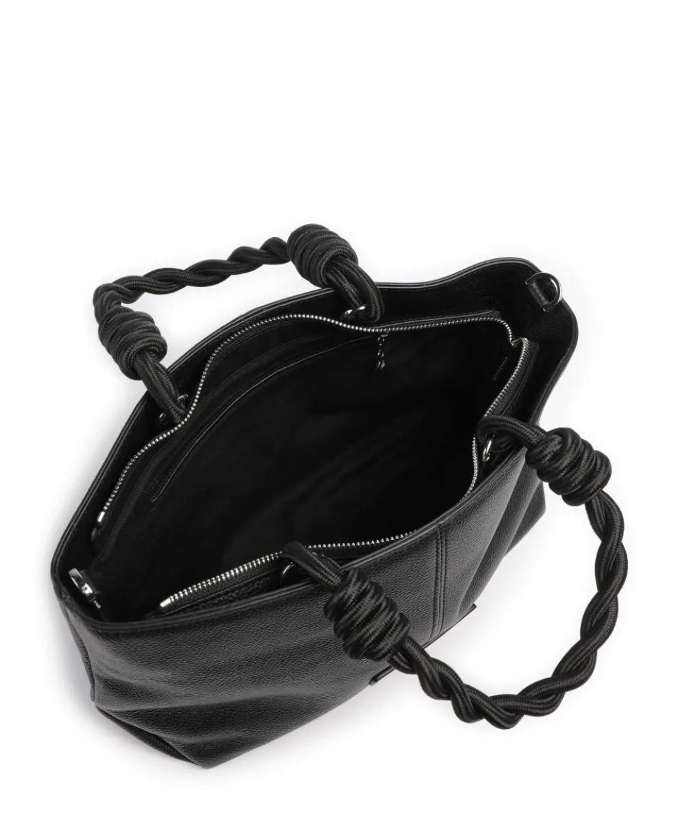 Vanil Valesca Handtasche genarbtes Rindsleder schwarz
