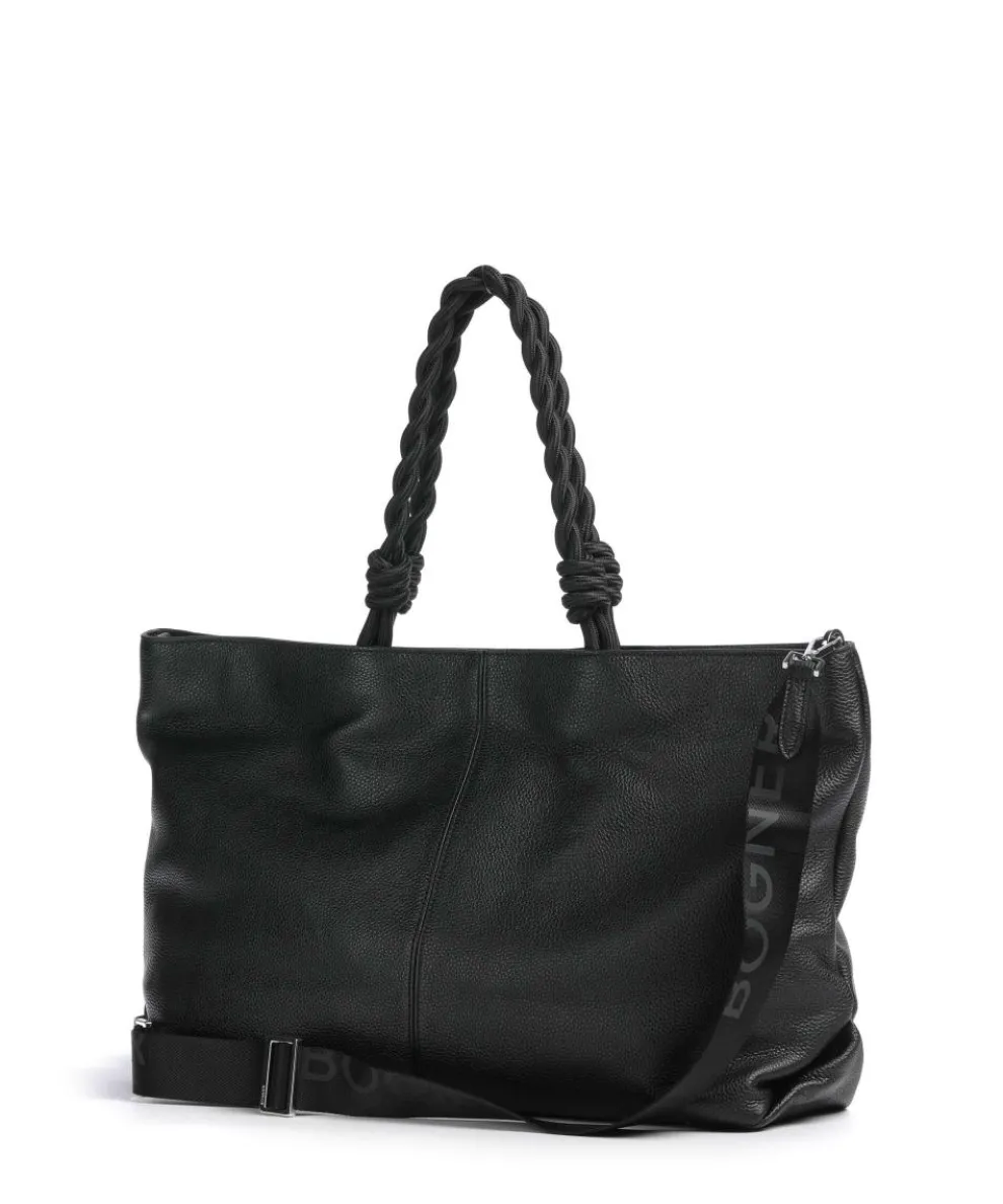 Vanil Valesca Shopper genarbtes Rindsleder schwarz