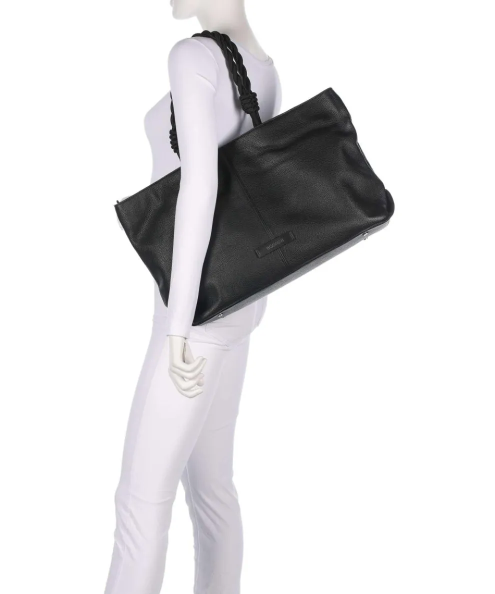 Vanil Valesca Shopper genarbtes Rindsleder schwarz