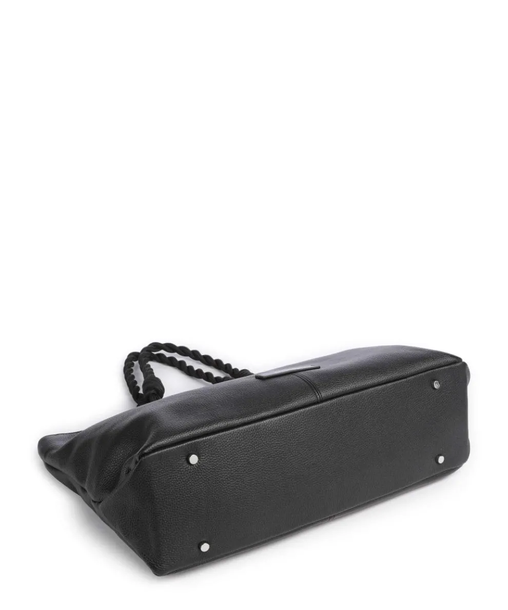 Vanil Valesca Shopper genarbtes Rindsleder schwarz