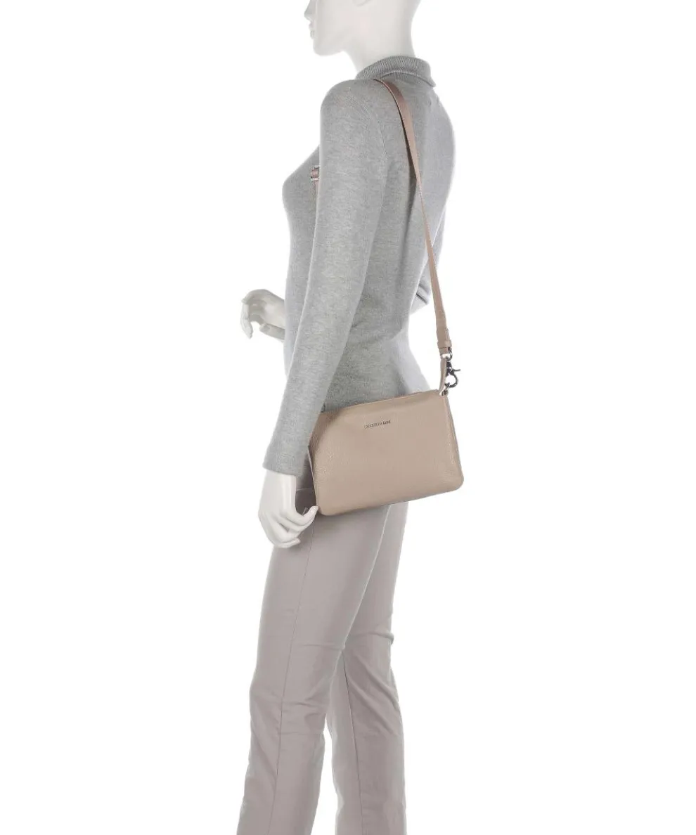 Mellow Leather Umhängetasche genarbtes Kalbsleder taupe