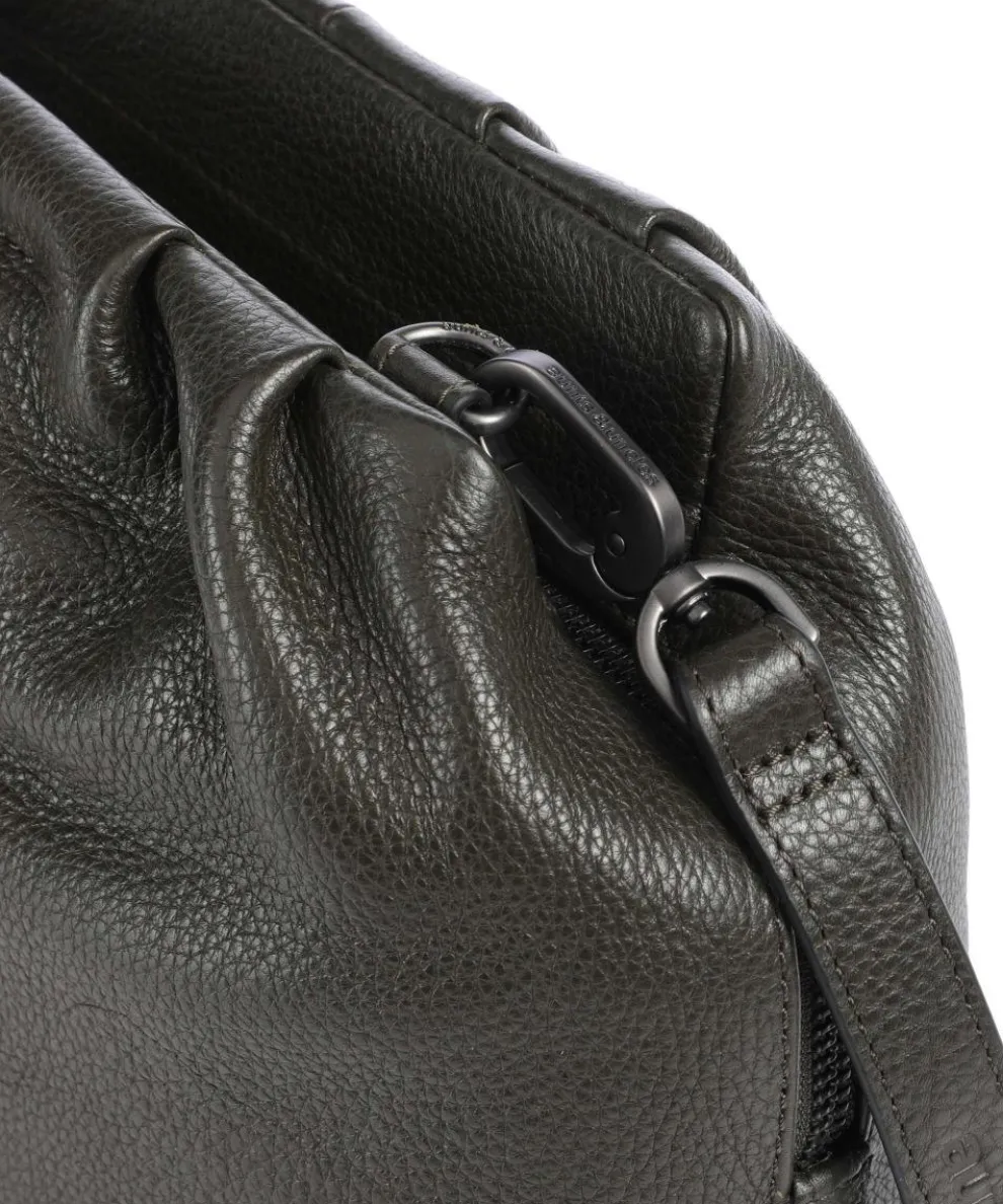 Philocalists Honey Umhängetasche genarbtes Leder khaki