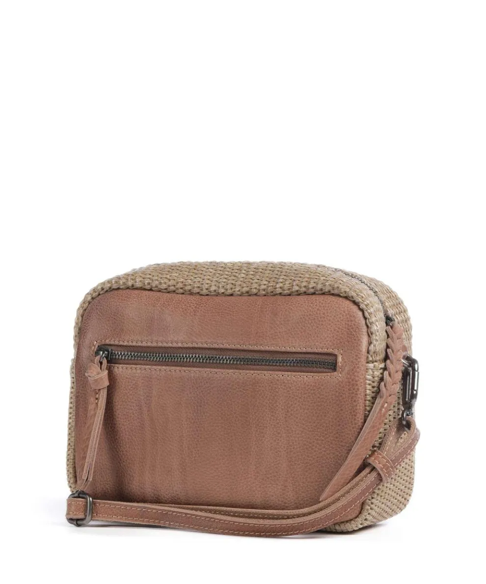 Sea you soon Umhängetasche genarbtes Leder, Polypropylen karamellbraun