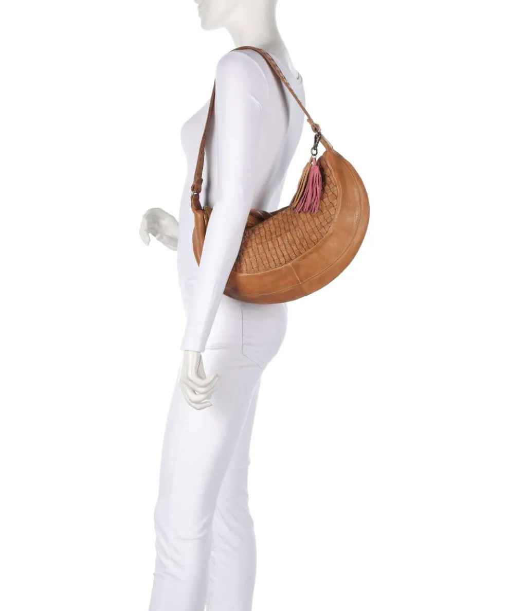 Venusweg 8 Beuteltasche genarbtes Leder braun